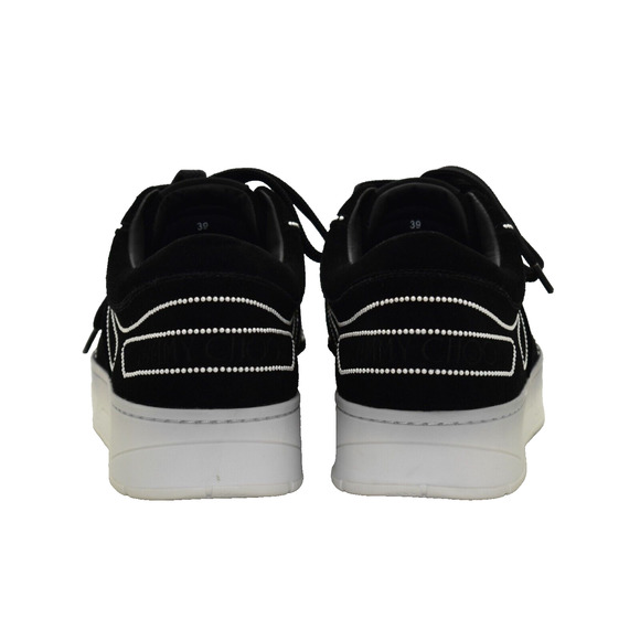 H0 NIB JIMMY CHOO Black Suede W/Pearl Outline Hawaii Sneaker Shoes Size 39 $650 - Picture 5 of 9